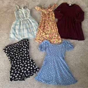 5 piece girls size 8 dress lot. Art class, cotton on, old navy, so